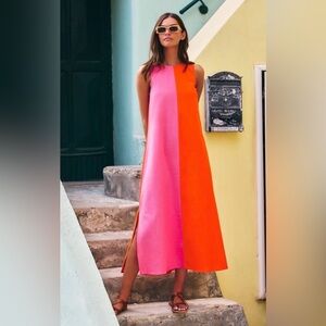 The Limited Pink and Orange Maxi Dress